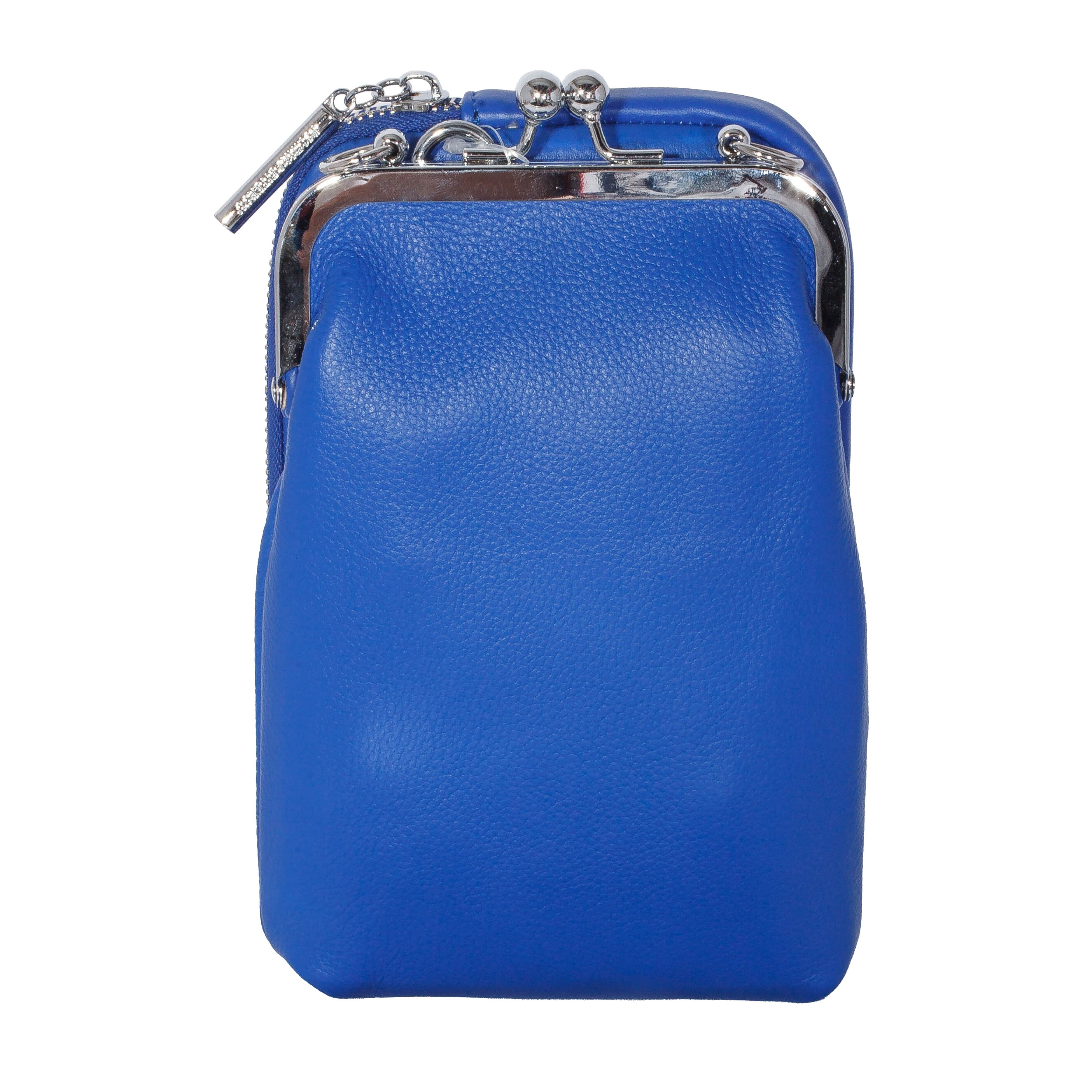 Сумка-кошелек синяя 1352 (ITALIYA, сумка-кошелек, кожа, синий)