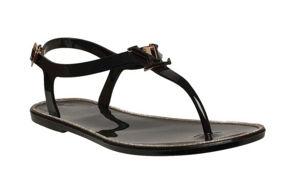 Босоножки черный латекс 92L-2 (PM shoes, босоножки, латекс, 1 см, 37, черный)
